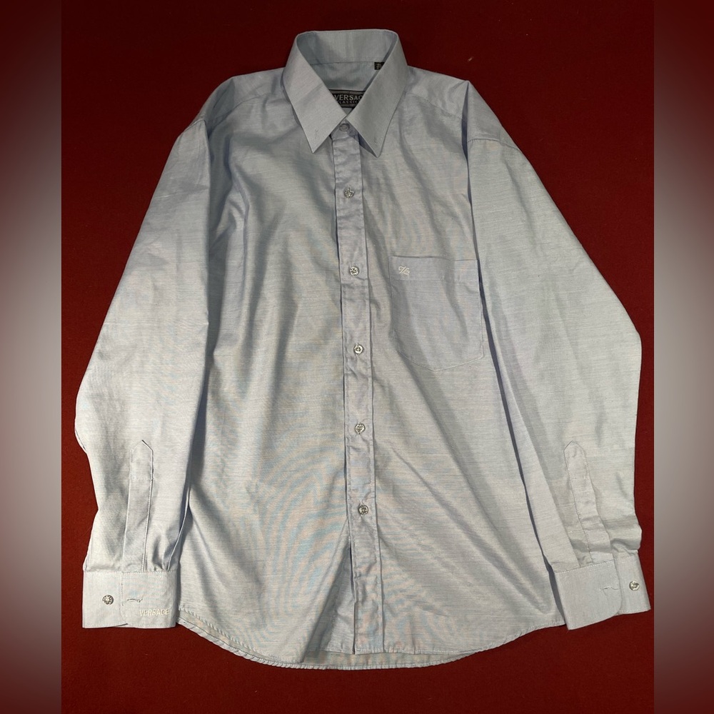 Versace Classic V2 Button Up Cotton Dress Shirt Long Sleeve